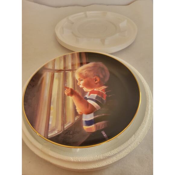 Vintage Danbury Mint Daddy's Home by Donald Zolan Plate w/ COA & Box #G3109 - Picture 6 of 14